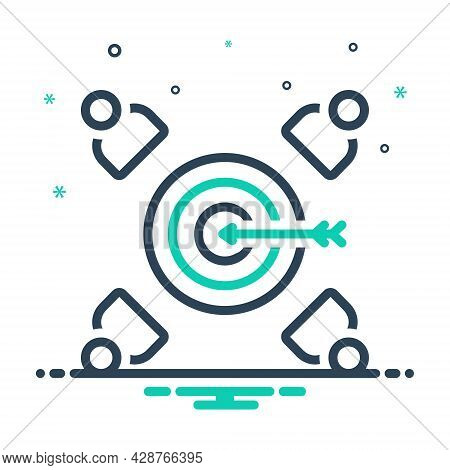 Mix Icon For Customer-target Customer Target Client Consumer Patron Purchaser Regular-shopper Client