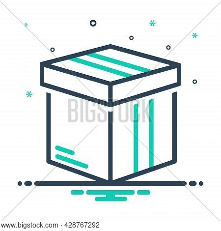 Mix Icon For Box Pack  Packing Parcel Shipping Container  Case