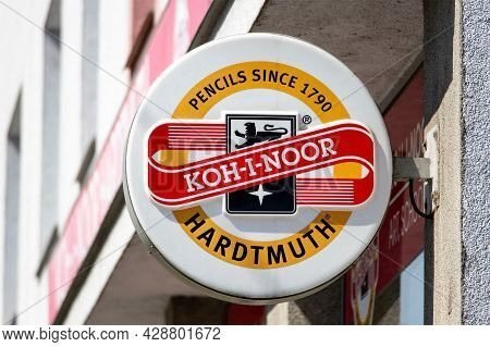 Ostrava, Czech Republic - April 28, 2021: The Banner Of Kooh-i-noor Hardtmuth Company Which Produces