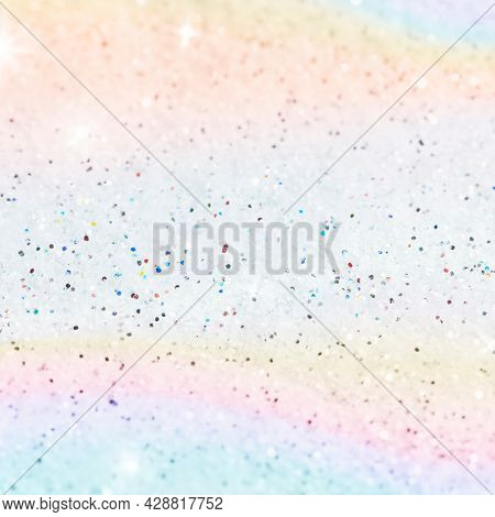 Pastel glittery rainbow background design