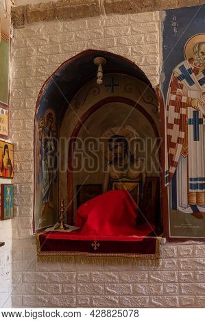 Jerusalem, Israel, July 17, 2021 : The Interior Of The Small Feodorovsky Monastery In Christian Quar