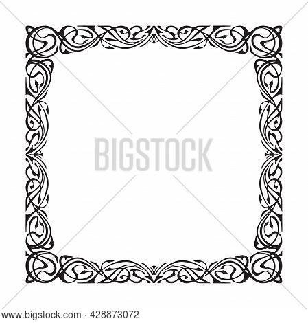 Art Frame Vignette In The Art Nouveau Style,vector