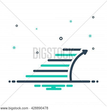 Mix Icon For Stairs Staircase Stairway Stepladder Sidestep Step Ladder Progress