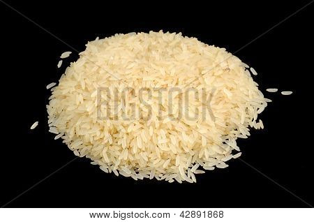 검은 배경에 쌀