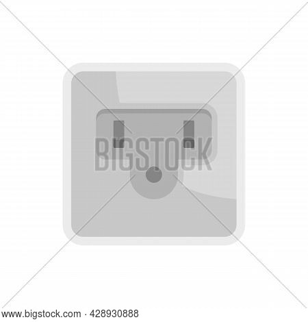 Type B Power Socket Icon. Flat Illustration Of Type B Power Socket Vector Icon Isolated On White Bac