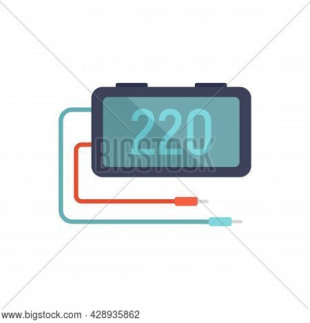 Digital Multimeter Icon. Flat Illustration Of Digital Multimeter Vector Icon Isolated On White Backg