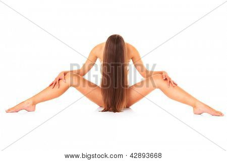 Ein Bild von einer sexy Frau nackt over white background