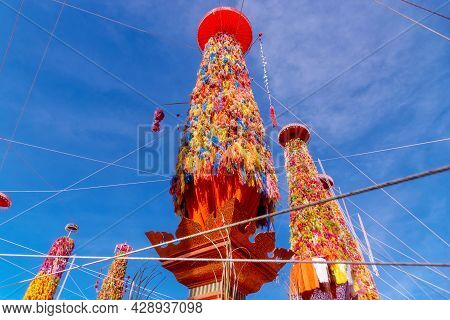Slakpat Lanna Or Salak Yom At Wat Phra That Hariphunchai In Lamphun, Thailand.