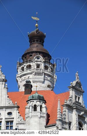 Leipzig City Hall. Architecture In Germany. New City Hall (neues Rathaus) In Historicism Architectur