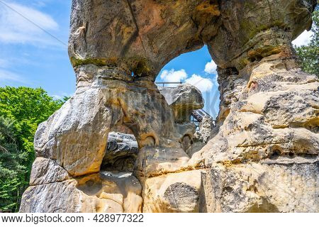 Rotstejn Castle Ruins As A Part Of Sandstone Rock Formation, Bohemian Paradise, Czech: Cesky Raj, Cz