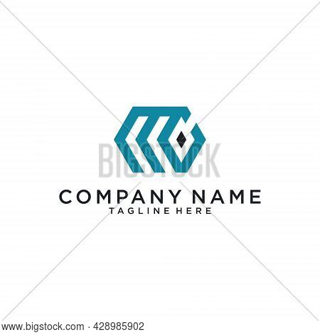 Mc Or Cm Initial Letter Logo Design. Mc Vector. Mc Icon.mc Logo