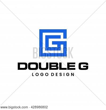 Bold And Geometric Logo About The Letter Double G In A Box.
Eps 10, Vector.