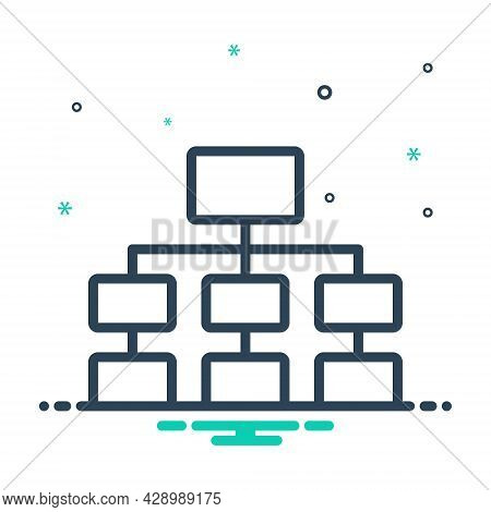 Mix Icon For Diagram Blueprint Hierarchy Organization Database Layout Chart Draft Circular Graph Inf