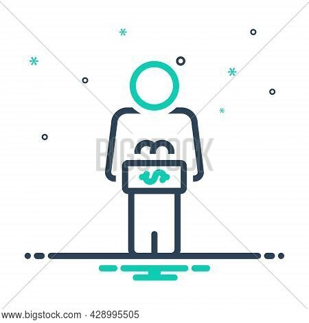 Mix Icon For Wage Pay Payment Remuneration Salary Stipend Fee Income Earning Paycheck