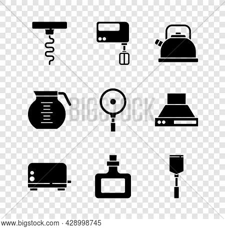 Set Wine Corkscrew, Electric Mixer, Kettle With Handle, Toaster, Sauce Bottle, Spatula, Coffee Pot A