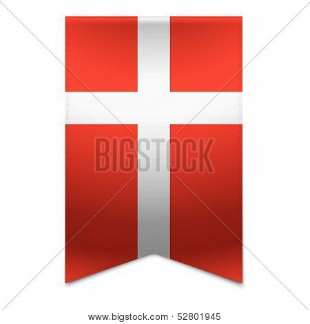 Ribbon Banner - Danish Flag