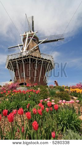Authentic Dutch windmill in Holland, Michigan