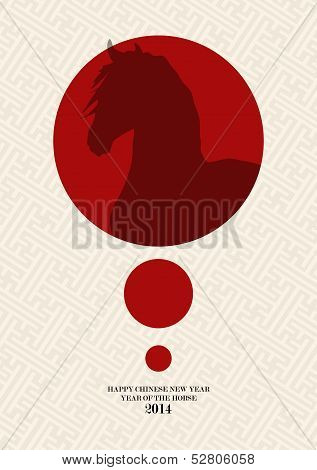 Chinese New Year Of The Horse Eps10 Vector File.