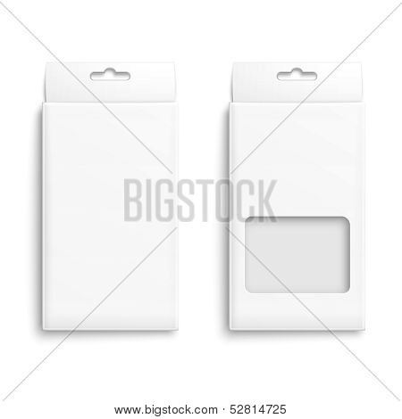 White paper packaging box.