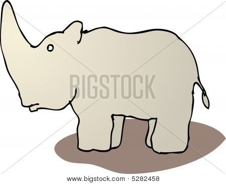 cute Cartoon-rhinoceros