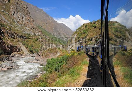 Train from Ollantaytambo goes to Machu Picchu.