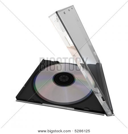 Rendering 3D di un Compact Disc In una scatola