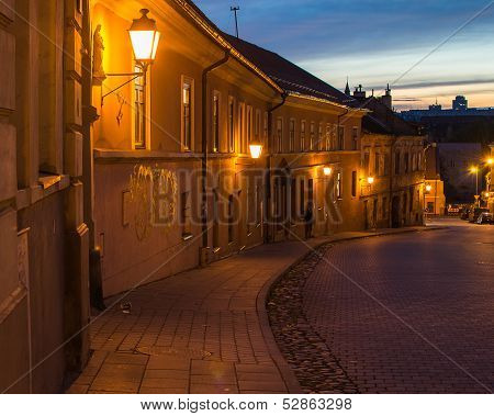 Street of Uzupis in Vilnius, Lithuania