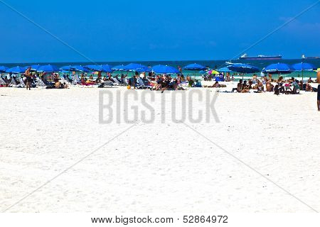 People relax at South Beach
