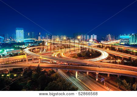 Modern Overpass In Shanghai