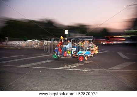 People Returning From Night Market