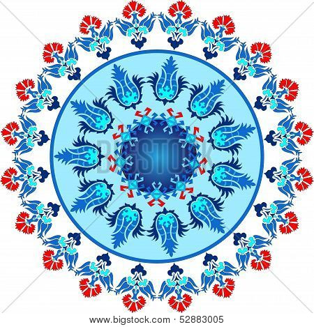 Blue Ottoman Serial Patterns Fourteen