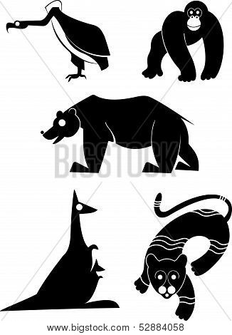 art animal silhouettes
