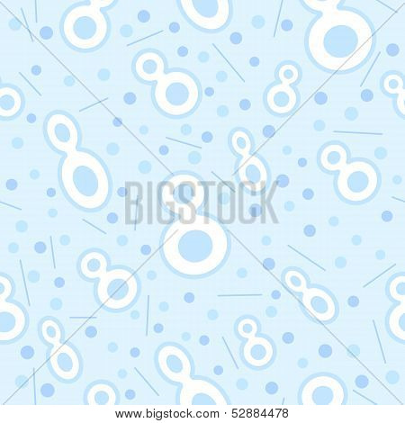 Pastel seamless pattern with figure eight