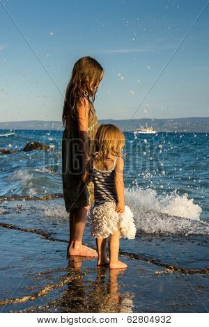 Little Systers On Seaside