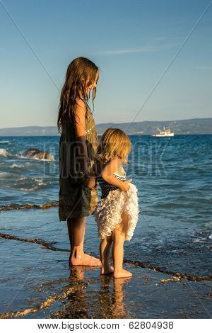Little Systers On Seaside