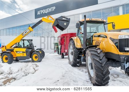 Agricultural wheel loader. Tyumen. Russia
