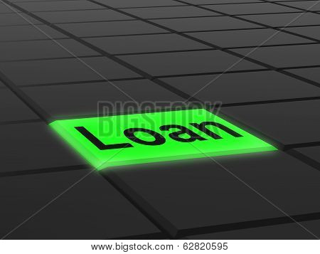 Loan Button Means Lending Or Providing Advance
