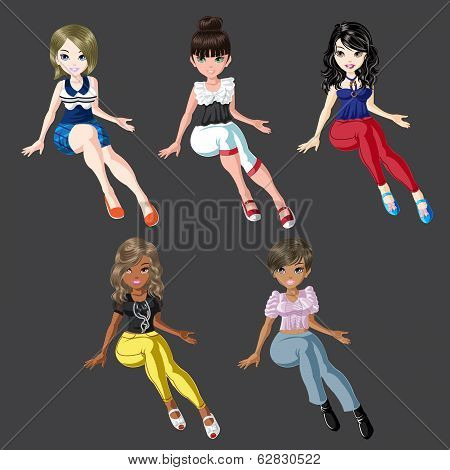 Cute Girl Cartoon Character 2