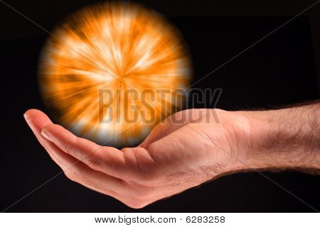 Orange bold af lys