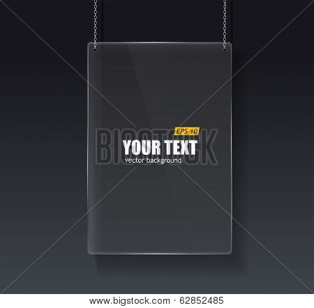 Vector Glass framework on dark background