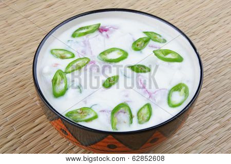 Cold yogurt soup