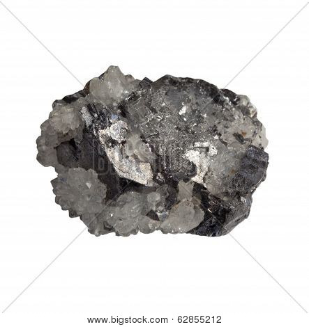 Mineral Bornite On White Background