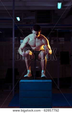 Man Doing Box Jump