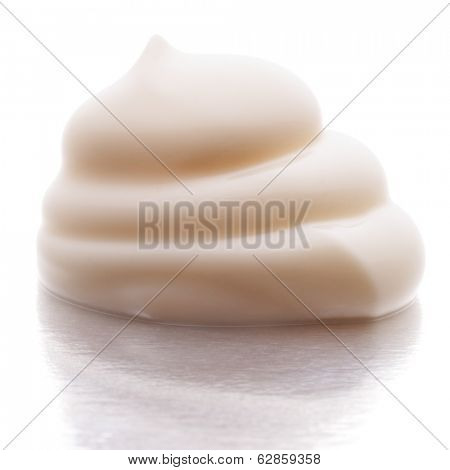 Mayonnaise swirl  isolated on white background cutout