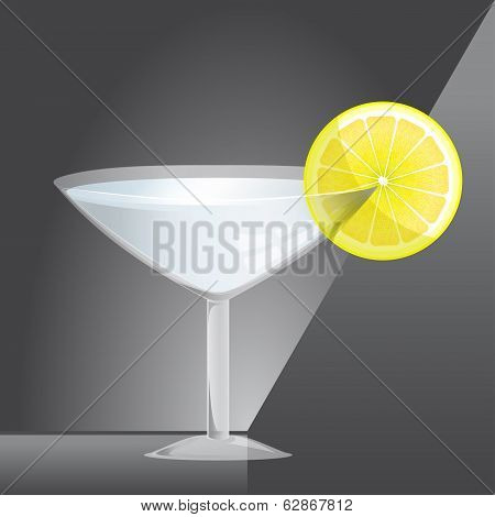 Martini Glass With Lemon