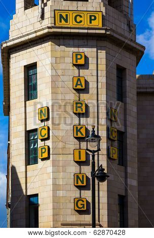 NCP Parking Sign In London