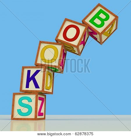 Books Blocks Show Fiction Non-fiction And Library
