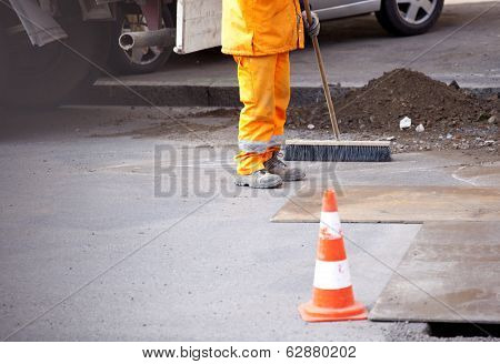 Worker In The Street