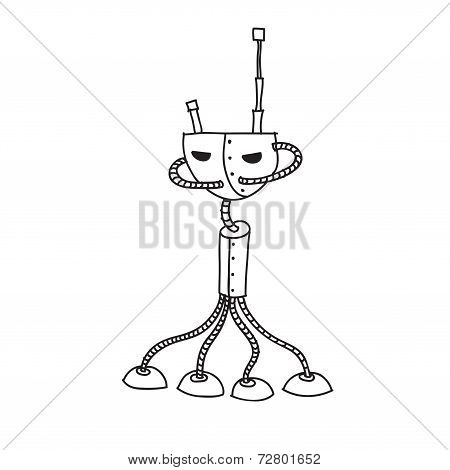 Retro Cartoon Robot