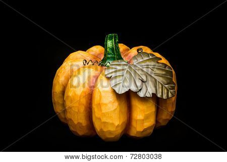 Wood Carved Pumpkins